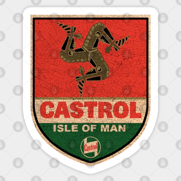 Isle Of Man TT shield Vintage as hell Sticker by Midcenturydave